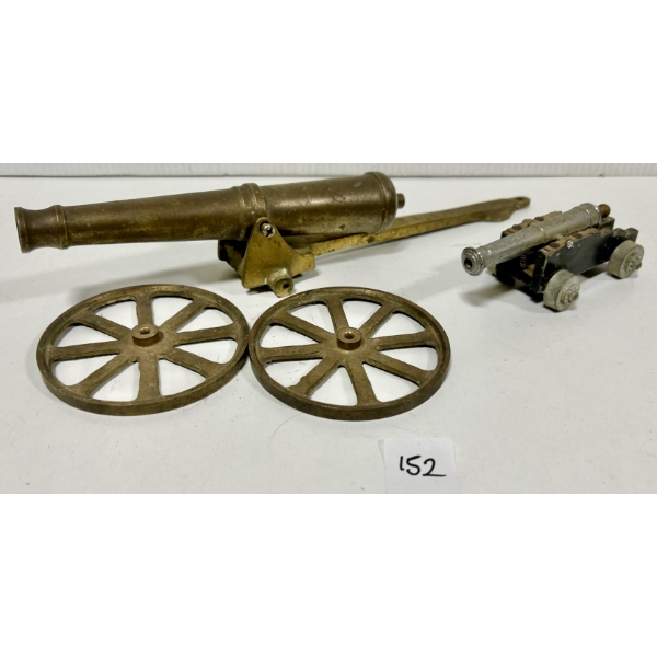 LOT OF 2 - MINI CAST CANNON REPLICAS