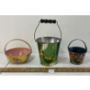 Image 2 : LOT OF 3 - TIN BUCKETS - INCL T.T. & J. CHEIN, ETC. 