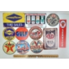 Image 1 : LOT OF 11 - TIN & PLASTIC GARAGE SIGNS - INCL GOODYEAR, TEXACO, STP, ETC