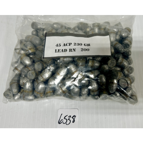 BULLETS: 200X .45 CAL 230 GR LEAD