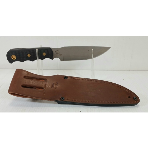 KNIVES OF ALASKA BUSH CAMP SUREGRIP KNIFE W/ LEATHER SHEATH 