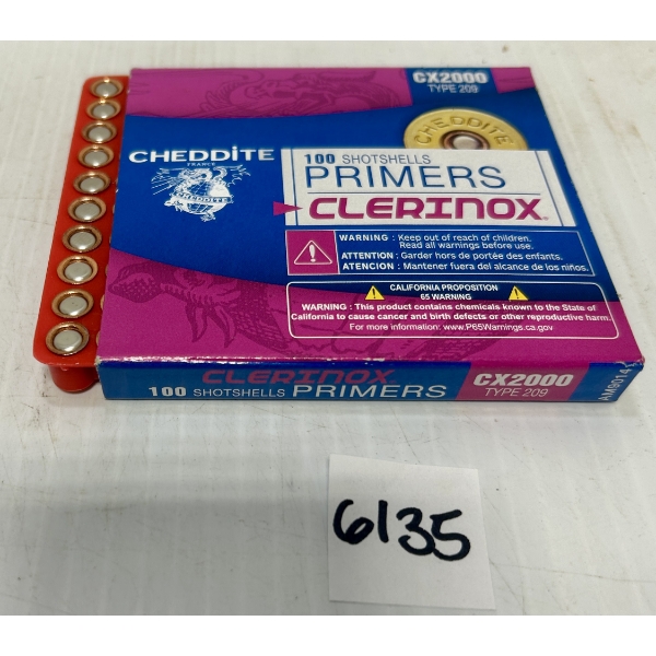 PRIMERS: 100X CHEDDITE NO .209 SHOTGUN