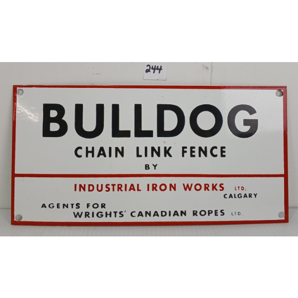 BULLDOG CHAIN LINK FENCE SSP SIGN