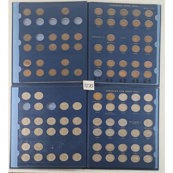 LOT OF 2 - 1920-1969 CDN SMALL CENTS & NICKELS BOOKLETS