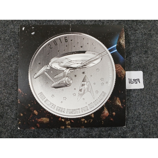 2016 RCM $20 SILVER COIN - STAR TREK