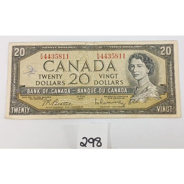 1954 CDN $20 BANKNOTE