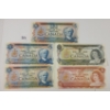 Image 1 : LOT OF 5 - CDN $1, $2 & $5 BANKNOTES - INCL 1972, '73, '74 & '79
