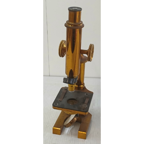 R&J. BECKER (LONDON) 24412 MICROSCOPE - BRASS - C. 20TH CENTURY