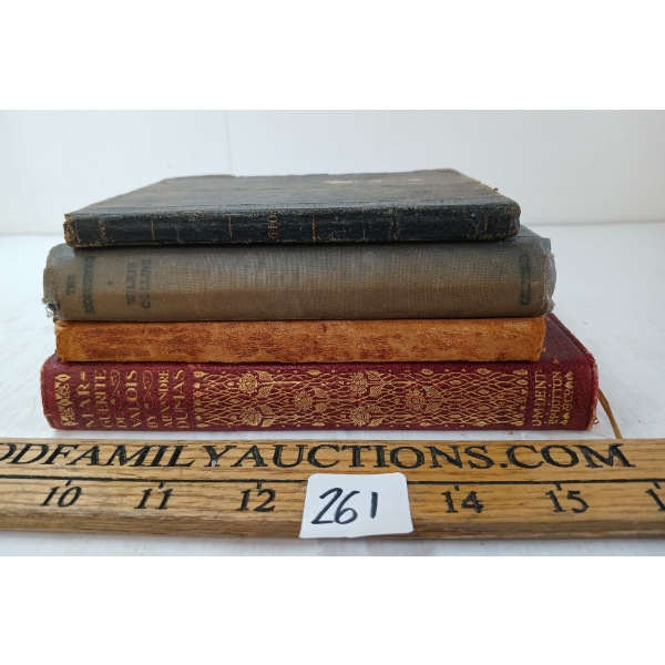 LOT OF 4 - "SIGHTS IN SUMMER", "THE MOONSTONE", "BORROWINGS" & MARGUERITE DE VALOIS" - BOOKS
