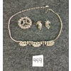 Image 3 : LOT OF 3 - SHERMAN RHINESTONE NECKLACE, BROOCH & CLIP ON EARRINGS