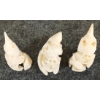 Image 7 : LOT OF 3 - SPIRITUAL FIGURES - SIGNED - BONE