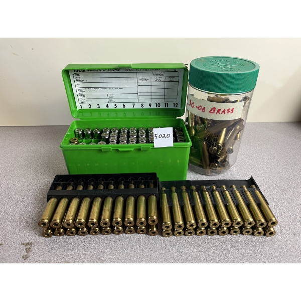 BRASS: APPROX 125X MIXED .30-06 BRASS 
