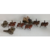 Image 2 : LOT OF 2 - BRITAINS LTD. LEAD HORSES & WAGONS - INCL CANNON