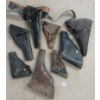 Image 1 : LOT OF 8 - UNMARKED LEATHER HANDGUN HOLSTERS