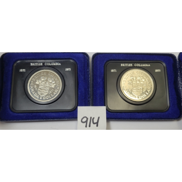 LOT OF 2 - 1971 BRITISH COLUMBIA DOLLARS