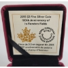 Image 3 : 2015 RCM "IN FLANDER FIELDS" $3 FINE SILVER COIN