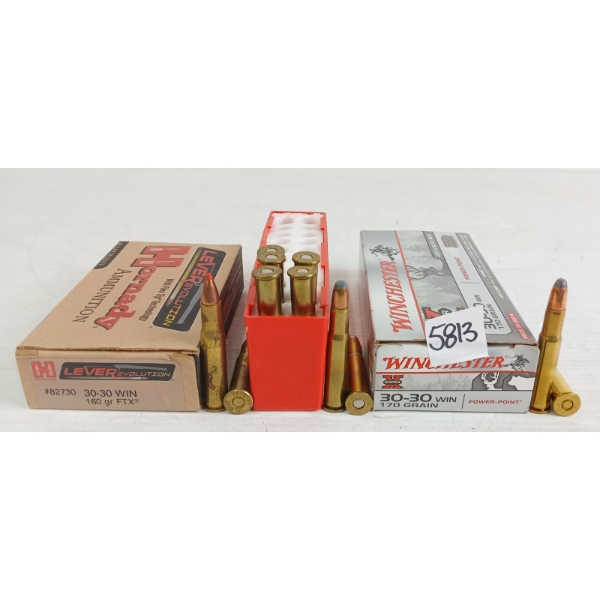 AMMO: 47X HORNADY & WINCHESTER .30-30WIN - 170GR