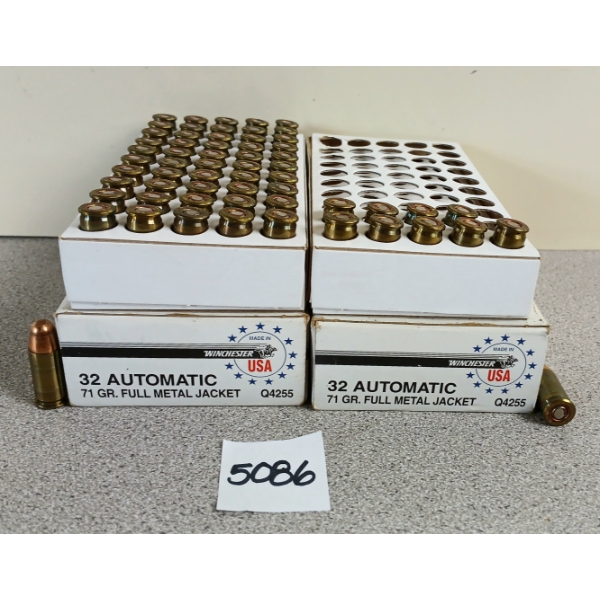 AMMO: 61X WINCHESTER .32 AUTO - 71GR FMJ 