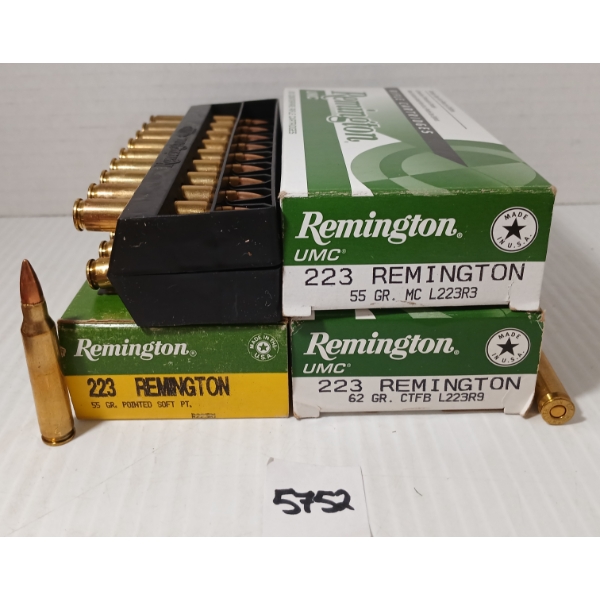 AMMO: 60X REMINGTON .223 REM - 55 & 62GR - PSP & CTFB