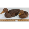 Image 1 : LOT OF 2 - PINE CONE DECOY DUCKS BY H.W.S. - C. 1960'S-1980'S