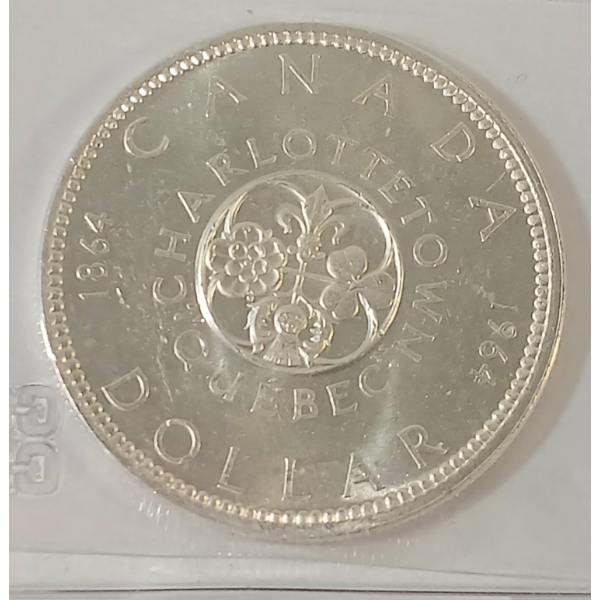 1964 CDN SILVER DOLLAR - CCCS GRADED