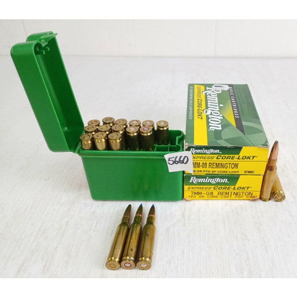 AMMO: 57X REMINGTON 7MM-08REM - 140GR
