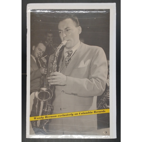 WOODY HERMAN EXCLUSIVELY ON COLUMBIA RECORDS - OFFSET LITHOGRAPH POSTER