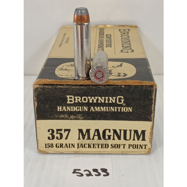 AMMO: 50X BROWNING .357 MAG - 158GR - JACKETED - SP