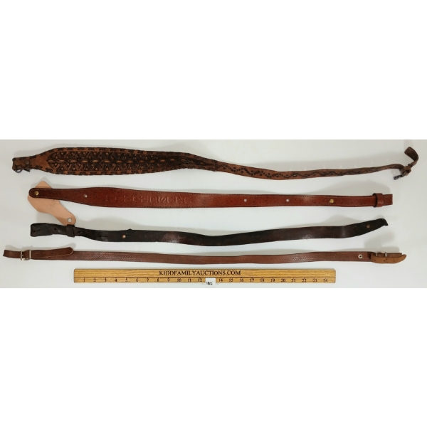 LOT OF 4 - LEATHER SLINGS 