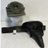 Image 1 : LOT OF 3 - REPRODUCTION (?) GERMAN WWII CAP, BELT & LUGER HOLSTER 