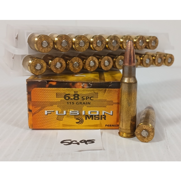 AMMO: 20X FEDERAL 6.8 SPC - 115GR - FUSION MSR