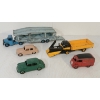 Image 1 : LOT OF 5 - DINKY TOYS DIECAST MODELS - ROYAL MAIL VAN, SNOW PLOUGH & CAR TRANSPORTER W/ CARS