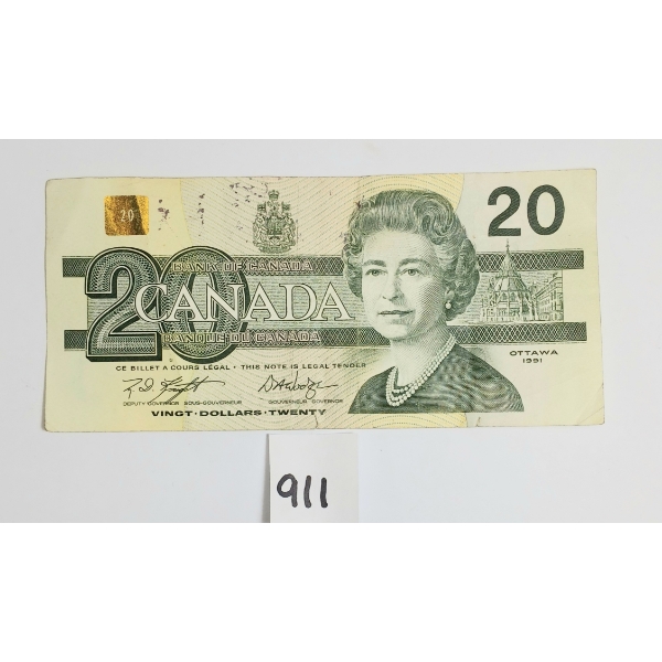 1991 CDN $20 BANKNOTE