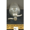 Image 4 : METROPOLITAN M.W. WORKS - CLEAR BLOWN GLASS ACID-ETCHED - SELTZER BOTTLE