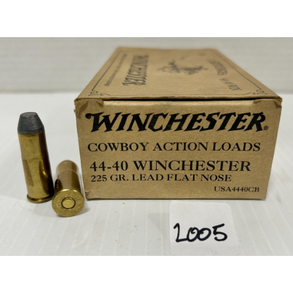AMMO: 52X WINCHESTER .44-40 WIN - 225 GR LFN