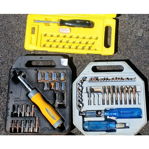 LOT OF 3 - SOCKET SCREWDRIVER SETS
