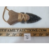 Image 2 : OBSIDIAN KNIFE W/ ANTLER HANDLE ON LEATHER STRING