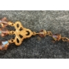 Image 4 : AMBER TONED GLASS BEAD 3 STRAND NECKLACE