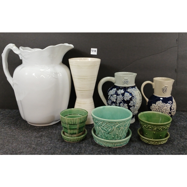 LOT OF 7 - MCCOY & OTHER POTTERY PIECES