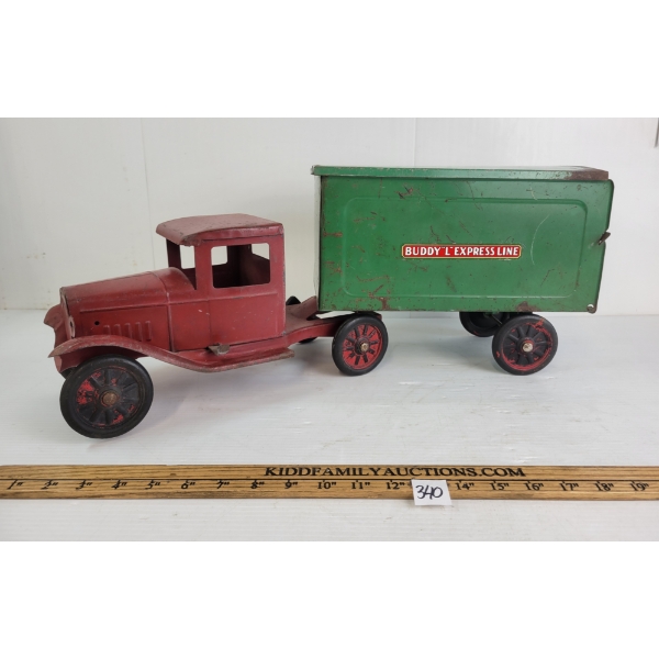BUDDY L PRESSED STEEL EXPRESS LINE TRUCK