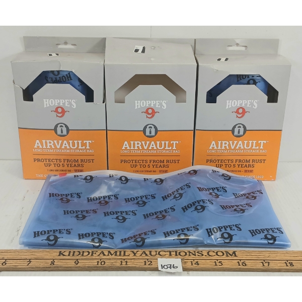 LOT OF 3 - HOPPE'S AIRVAULT FIREARM STORAGE BAGS