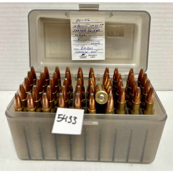 AMMO: 48X .30-06 SPRG 150GR. - RELOADS 