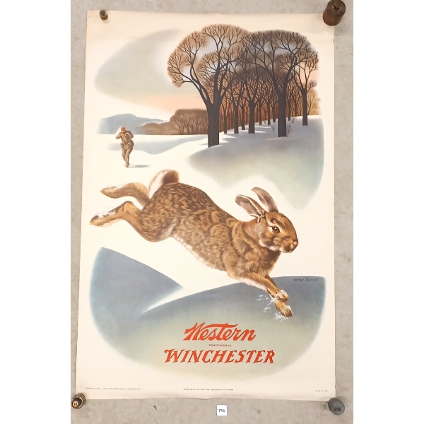 1955 WINCHESTER WESTERN ADVERTISING POSTER