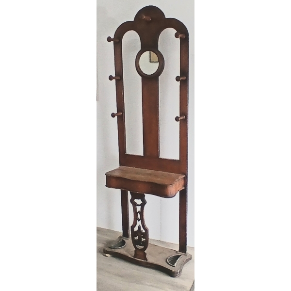 OAK HALL TREE W/ MIRROR