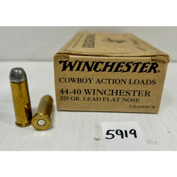 AMMO: 50X WINCHESTER 44-40 - 225 GR. 