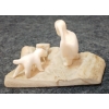 Image 7 : GIRL W/ DOG - SIGNED - BONE & ANTLER