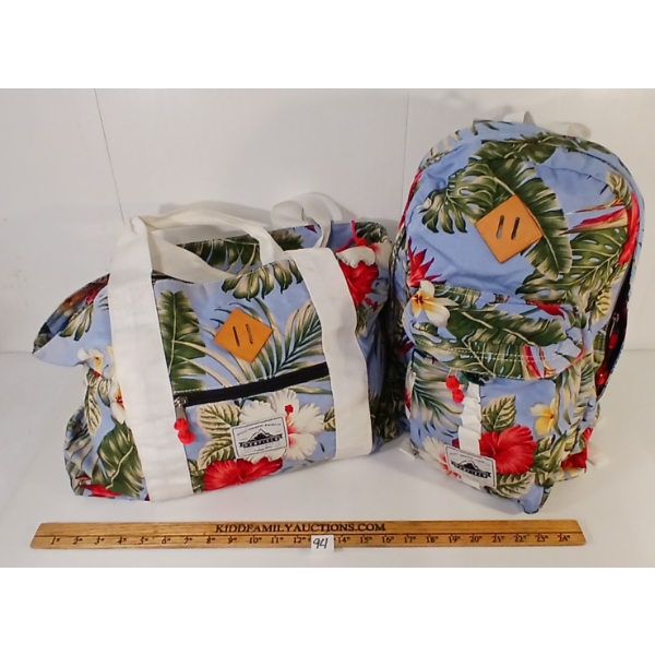 LOT OF 2 - PENFIELD PALM PATTERN TALA FIELD PACK & MESSENGER BAG
