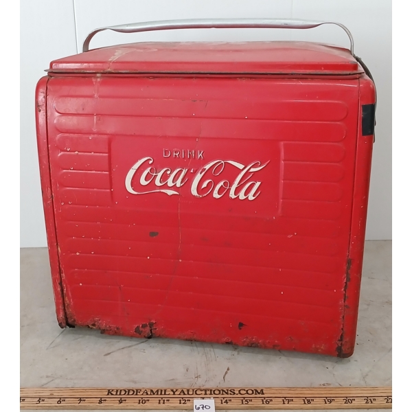 DRINK COCA-COLA PICNIC COOLER W/ TRAY