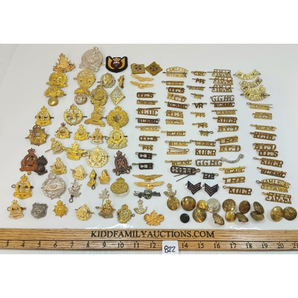 JOB LOT - CDN INSIGNIA - BADGES, SHOULDER TITLES, PINS, ETC