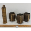 Image 3 : LOT OF 4 - BRASS PEPPER GRINDER & MUGS - CAMEL RIDING SCENE